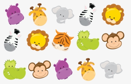 Zoo Animals Cupcake Toppers In Edible Wafer Paper, - Cupcake Toppers Animals, HD Png Download, Transparent PNG
