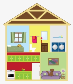 Transparent Cut Clipart - Rooms In A House Clipart Png, Png Download, Transparent PNG
