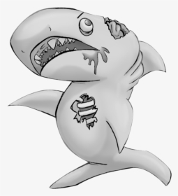 Transparent Sharks Clipart - Cartoon Zombie Shark, HD Png Download, Transparent PNG