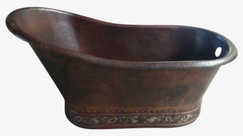 Slipper Copper Bathtub With Scroll Design - Leather, HD Png Download, Transparent PNG