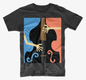 Jazz Double Bass T-shirt - Paris T Shirt Png, Transparent Png, Transparent PNG