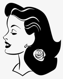 Computer Icons Woman Desktop Wallpaper Clip Art - Female Smiling Profile Drawing, HD Png Download, Transparent PNG