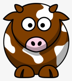 Transparent Cow Clipart - Cute Brown Cow Clipart, HD Png Download, Transparent PNG