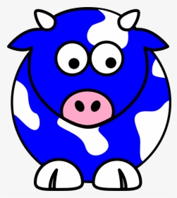 Transparent Cows Clipart - Cow Cartoon Black White, HD Png Download, Transparent PNG