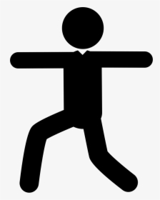 Man On Sportive Posture - Silhouette Stick Figure Imgbin, HD Png Download, Transparent PNG