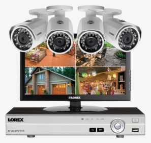 1080p Hd Complete 4 Camera Home Security System With - Home Security Camera System, HD Png Download, Transparent PNG