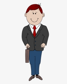 Cartoon Man In Suit, HD Png Download, Transparent PNG
