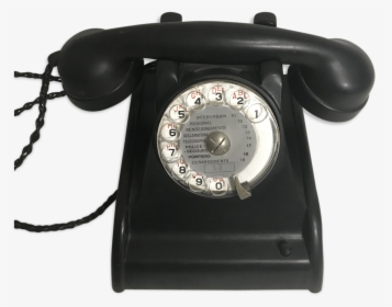 Old Telephone Bakelite Black Dial Transparent 50 Vintage - Corded Phone, HD Png Download, Transparent PNG