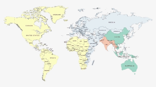 Eu Countries World Map, HD Png Download, Transparent PNG