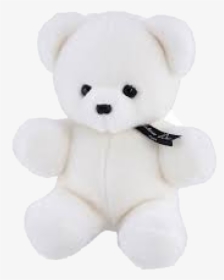 White Teddy Bear Png Free Download - Petit Ours En Peluche Blanc, Transparent Png, Transparent PNG