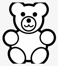 Line Drawing Teddy Bear - Clip Art Gummy Bear, HD Png Download, Transparent PNG