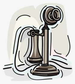 Vector Illustration Of Antique Telecommunications Device - Old Telephone, HD Png Download, Transparent PNG