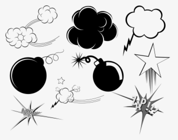 Bombs Explosions Cartoons Free Photo - Bomba De Humo Dibujo, HD Png Download, Transparent PNG