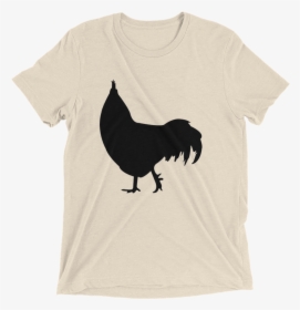 Black Chicken Silhouette For Tshirts Mockup Wrinkle - Rooster, HD Png Download, Transparent PNG