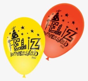 Balão Feliz Aniversário - Feliz Aniversário Com Baloes, HD Png Download, Transparent PNG