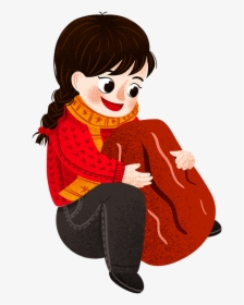 Schoolbag Backpack Girl Character Png And Psd - Backpack, Transparent Png, Transparent PNG