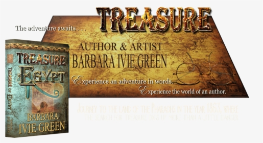 3-d Book Of Treasure Of Egypt On Golden Treasure Map - Poster, HD Png Download, Transparent PNG