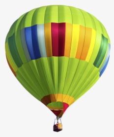 Parallax Balloon Picture Hovering Above The Clouds - Green Hot Air Balloon With Transparent Background, HD Png Download, Transparent PNG