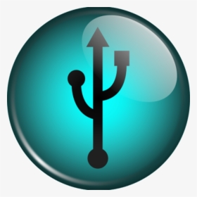 Glassy Usb Symbol - Usb Logo Png File, Transparent Png, Transparent PNG