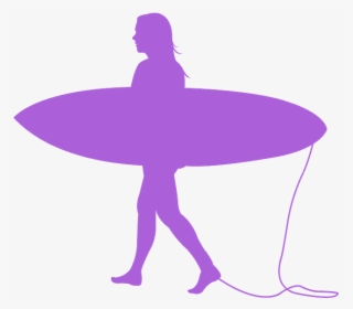 Surfer Girl Silhouette , Transparent Cartoons - Surfer Girl Silhouette, HD Png Download, Transparent PNG