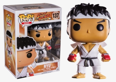 Ryu Street Fighter 5 Png -ryu White Headband Pop Vinyl - Figurine, Transparent Png, Transparent PNG