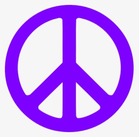 Purple Peace Sign Clip Art - Peace Sign Purple, HD Png Download, Transparent PNG