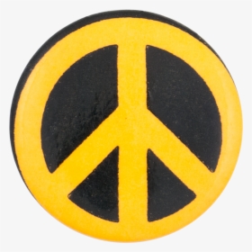 Peace Sign Black And Orange Cause Button Museum - Emblem, HD Png Download, Transparent PNG