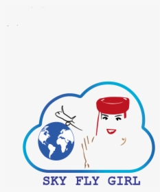 Sky Fly Girl - Cartoon, HD Png Download, Transparent PNG