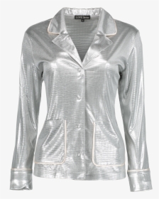 Bluemoon Pajama Top Silver - Leather Jacket, HD Png Download, Transparent PNG
