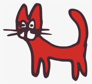 Cat - Red Cat Cartoon, HD Png Download, Transparent PNG