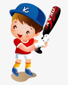 Baseball Cartoon - Play Baseball Cartoon, HD Png Download, Transparent PNG