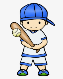 Cute Graphics By - Boy Playing Baseball Clipart, HD Png Download, Transparent PNG