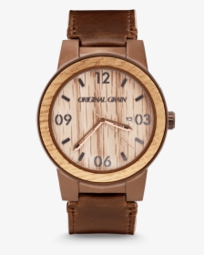 Whiskey Barrel Leather 47mm By Original Grain - Original Grain Whiskey Barrel Watch Black, HD Png Download, Transparent PNG