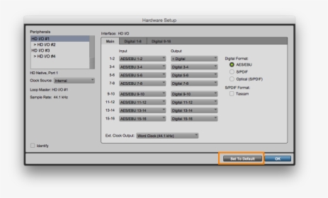 Pro Tools Audio Settings, HD Png Download, Transparent PNG