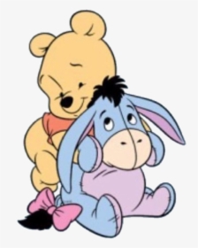 #disney #cartoon #cartoons #niche #nichememes #nichememeaccount - Baby Winnie The Pooh And Eeyore, HD Png Download, Transparent PNG