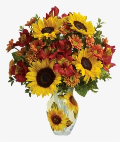 Flores Encontradas En La Web Basket Flower Arrangements, - Bouquet Of Fall Flowers, HD Png Download, Transparent PNG