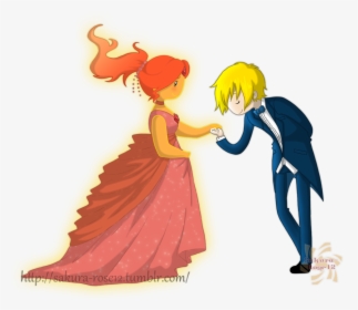 Adventure Time Dance - Adventure Time Finn And Princess Flame Anime Fanart, HD Png Download, Transparent PNG