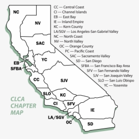 Clca Chapter Map - Map, HD Png Download, Transparent PNG