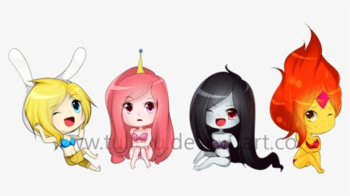 Chibi Bikini Adventure Girls - Flame Princess Chibi Adventure Time, HD Png Download, Transparent PNG