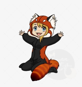 Creature At Heart On Twitter - Red Panda Onesie Anime, HD Png Download, Transparent PNG
