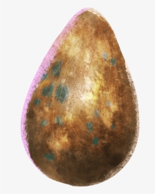 A Lumpy, Brown Egg With Green Speckles - Egg, HD Png Download, Transparent PNG