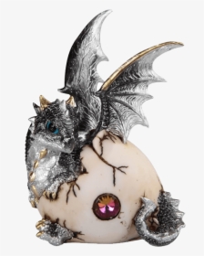 Silver Dragon Hatchling With Jeweled Egg - Dragon Hatchling, HD Png Download, Transparent PNG