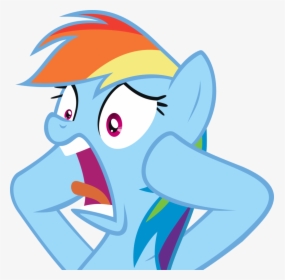 My Little Pony Rainbow Dash Shocked Clipart , Png Download - My Little Pony Rainbow Dash Surprised, Transparent Png, Transparent PNG