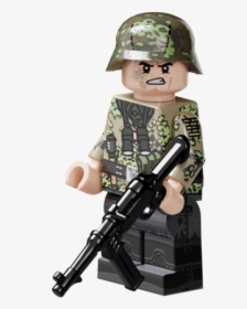 Wwii German Kursk Soldier With Mp40 - Lego Ww2 Mp40, HD Png Download, Transparent PNG
