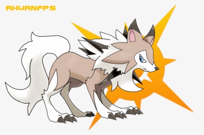 Lycanroc Midday Form - Cartoon, HD Png Download, Transparent PNG