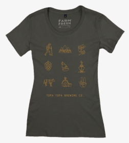 Womens Mural Gunpowder - Active Shirt, HD Png Download, Transparent PNG