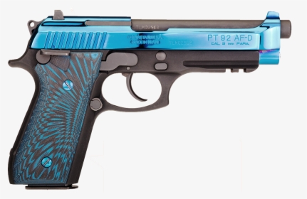 Taurus 92 9mm, Polished Pvd Blue Slide, G10 Blue And - Taurus Pt92 Blue Pvd, HD Png Download, Transparent PNG