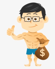 Boy Saving Money Animation Png, Transparent Png, Transparent PNG