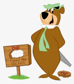 Yogi And Boo Boo Stealing Hamburgers - Cartoon, HD Png Download, Transparent PNG