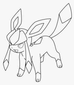 Mike Evans Lineart - Glaceon Pokemon Eevee Evolutions Coloring Pages, HD Png Download, Transparent PNG